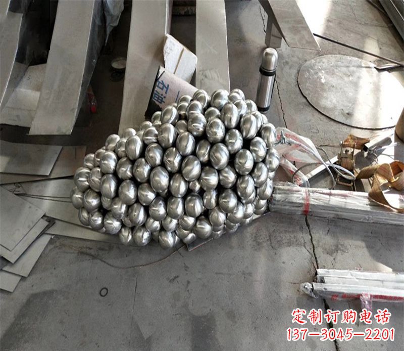 潍坊户外不锈钢葡萄雕塑雕塑