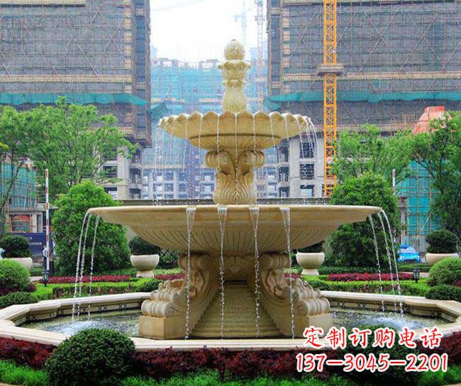 潍坊户外多层喷泉石雕