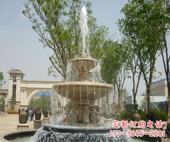 潍坊精美多层喷泉雕塑,营造出优美水乐园