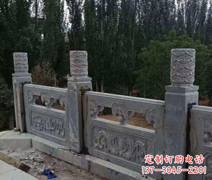 潍坊定制石质护城河栏板雕塑