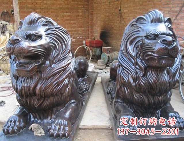 潍坊汇丰狮子铜雕塑是由中领雕塑制作的一款狮子…