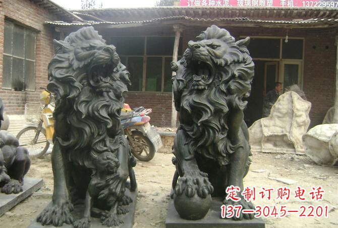 潍坊高质量铜制狮子雕塑