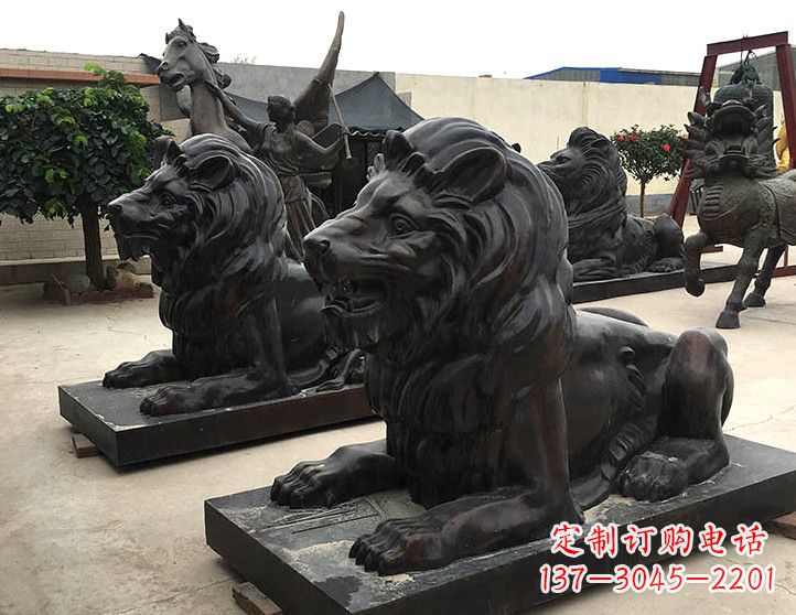潍坊汇丰手工铸铜狮子雕塑