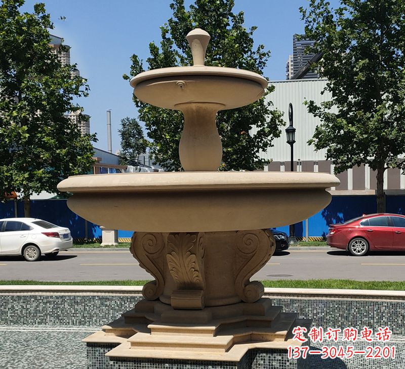 潍坊恵安石雕风水球-祈福家庭幸福