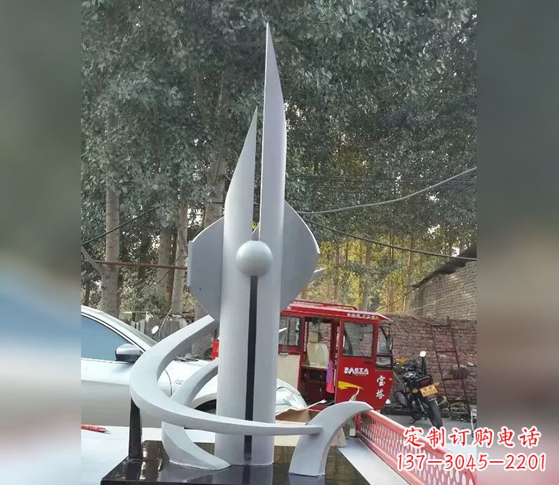 潍坊火箭剪纸雕塑不锈钢