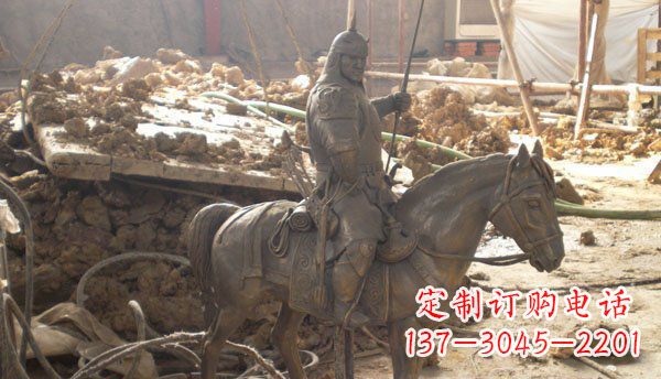 潍坊精心打造的古典骑马铜雕