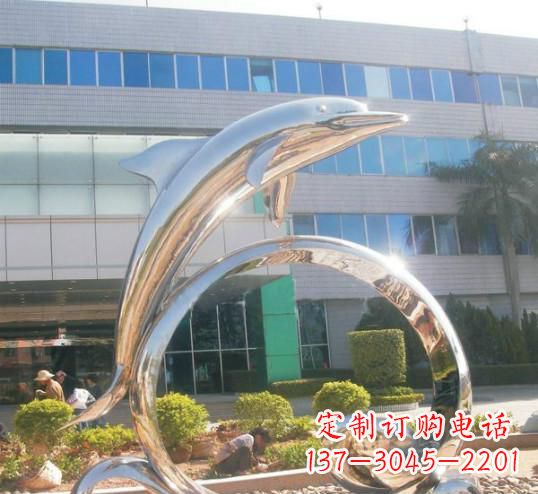 潍坊精致的不锈钢海豚雕塑