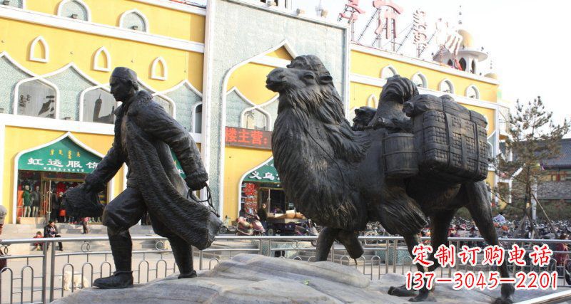 潍坊骆驼铜雕,让新疆风情永传