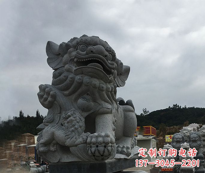潍坊南方狮子石雕,让街边景观更加美观