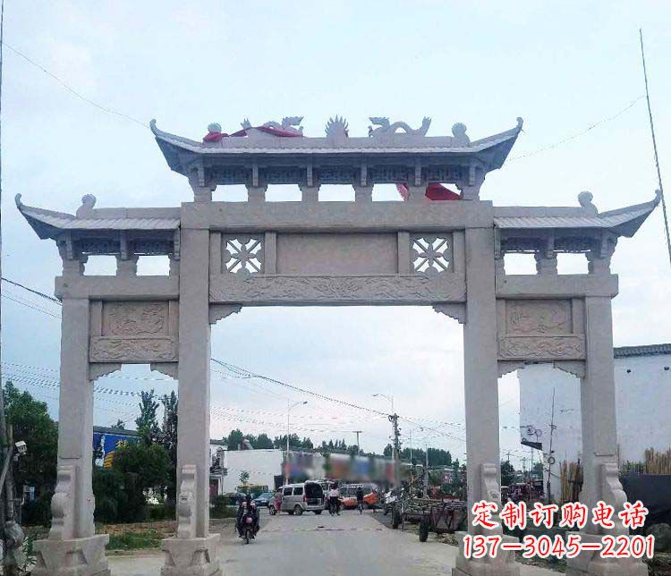 潍坊中领雕塑,传承传统,卓越牌坊雕塑