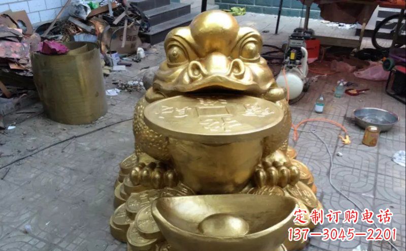 潍坊铜质金蟾招财动物雕塑