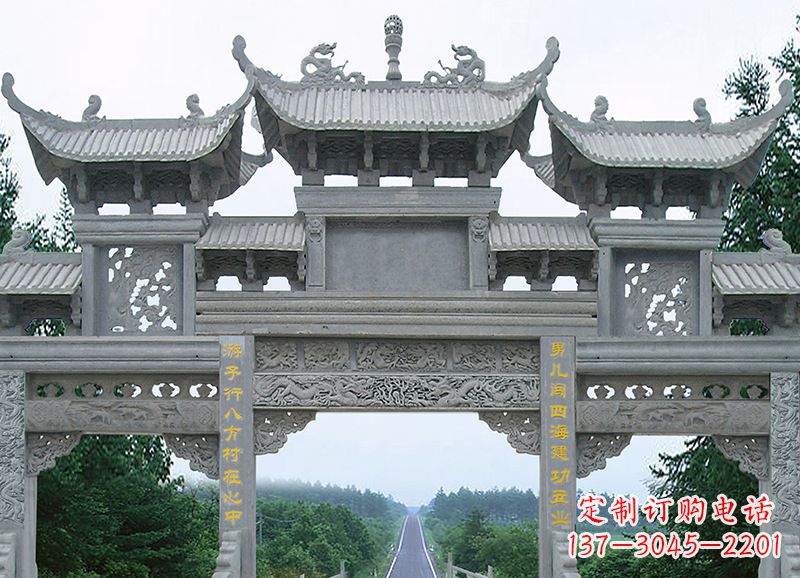 潍坊追求完美的金昌石雕牌坊雕塑