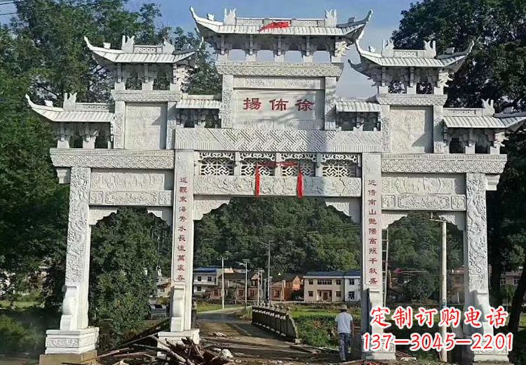 潍坊金昌石雕牌坊:精致雕塑点缀家园