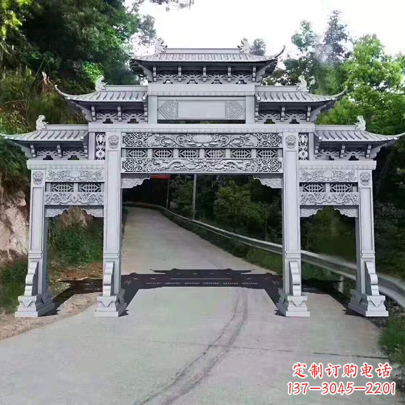 潍坊景区道路入口石牌坊