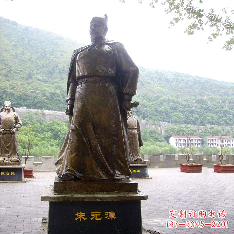 潍坊传承古代荣耀,朱元璋帝王铜雕塑像