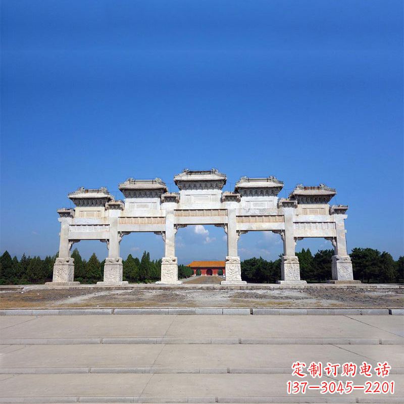 潍坊山西景区牌楼石雕,让您的景区更加绚丽多彩