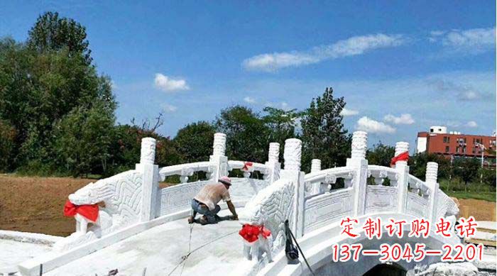 潍坊景区汉白玉石雕拱桥