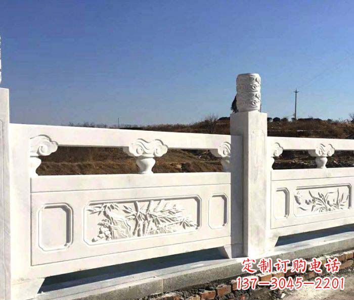 潍坊景区汉白玉石浮雕栏板 (2)