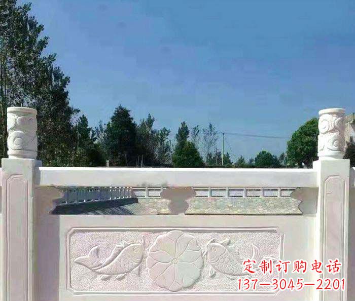 潍坊精美汉白玉石浮雕栏板