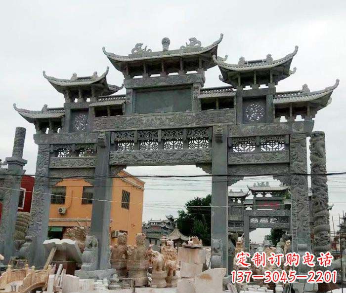 潍坊石雕牌坊,精致雕塑让你完美点缀