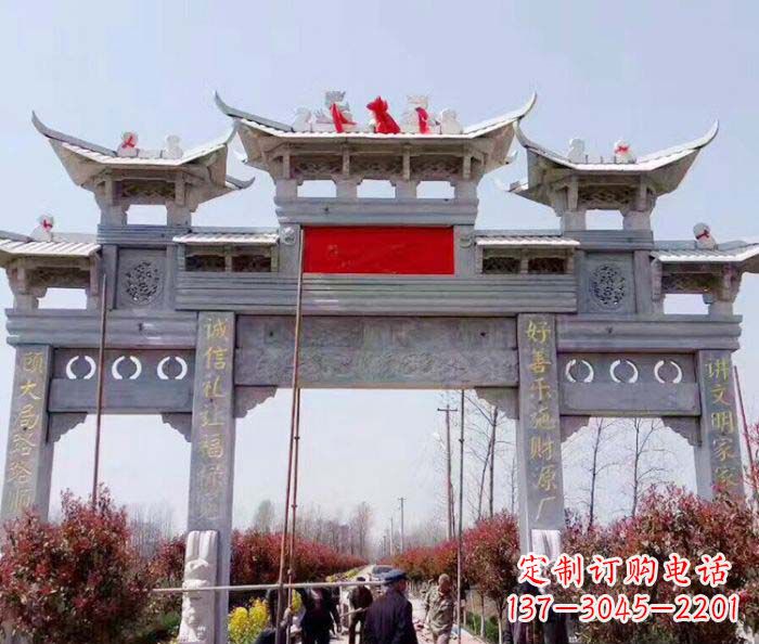 潍坊传承经典，尊崇古风：牌坊石雕