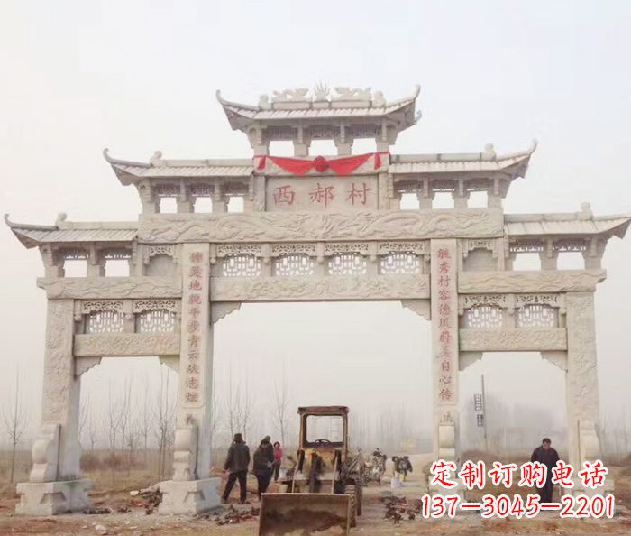潍坊高品质三门牌坊石雕