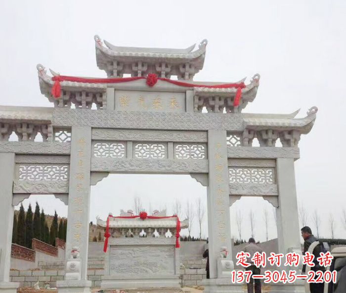 潍坊中领雕塑专业定制牌坊石雕