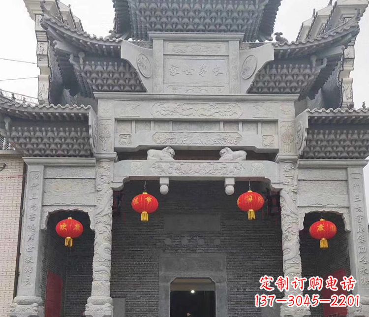 潍坊中领雕塑：专业定制牌坊石雕