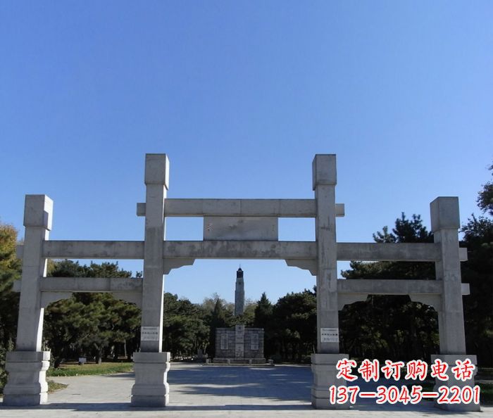 潍坊中领雕塑石雕牌坊定制