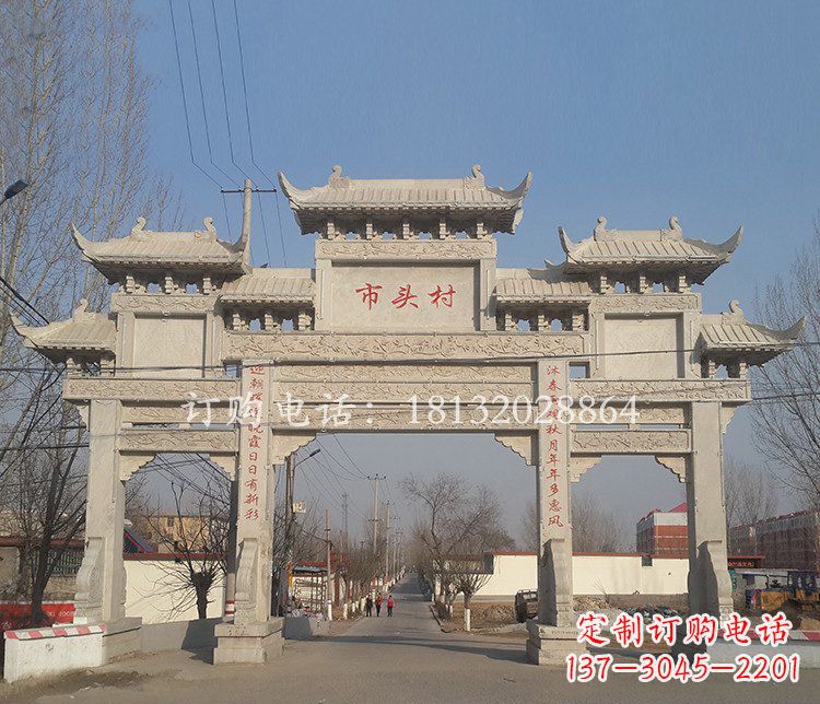 潍坊景区三门七楼石雕牌坊——精美绝伦的牌坊雕塑