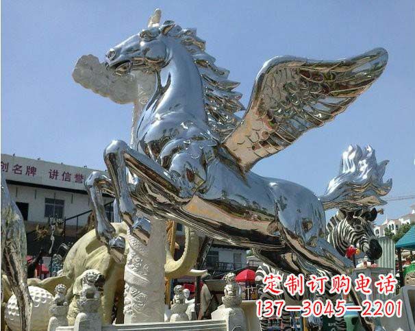 潍坊中领雕塑定制的飞马雕塑