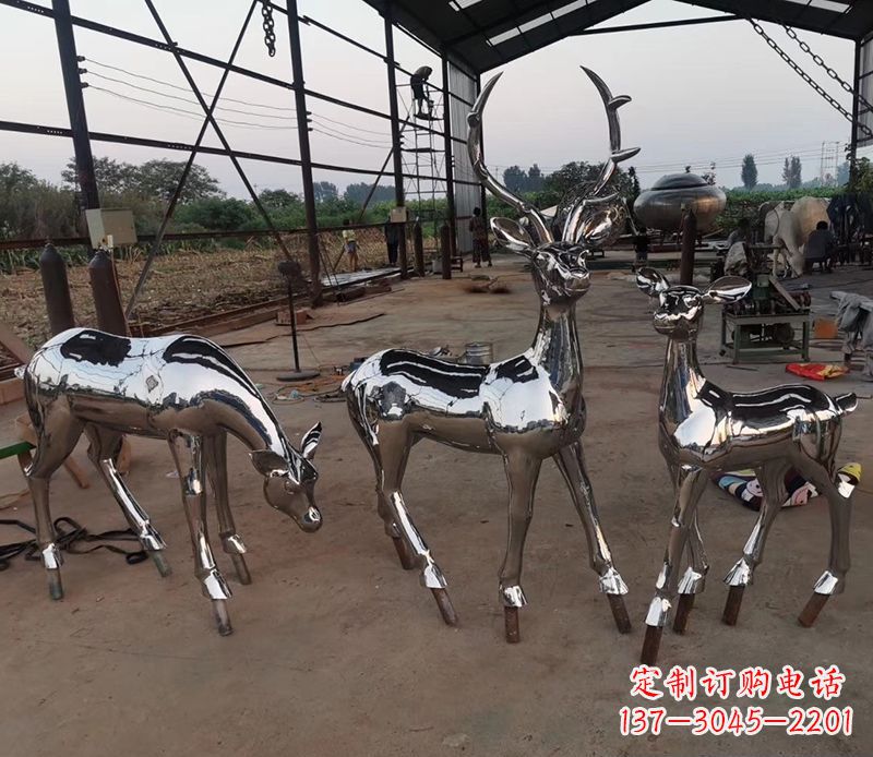 潍坊赏心悦目的不锈钢小鹿雕塑