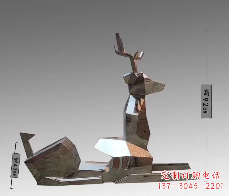 潍坊中领雕塑为您带来一款全新的不锈钢梅花鹿雕…