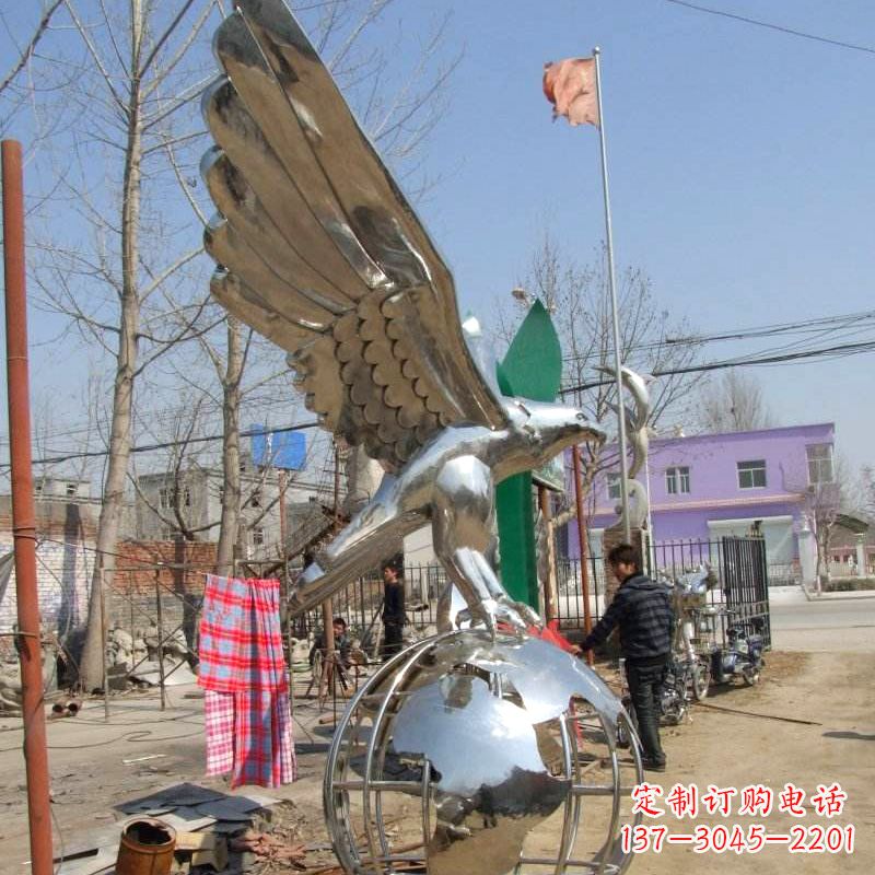 潍坊镜面老鹰不锈钢雕塑