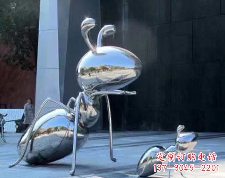 潍坊不锈钢蚂蚁雕塑,抛光镜面,精致精美