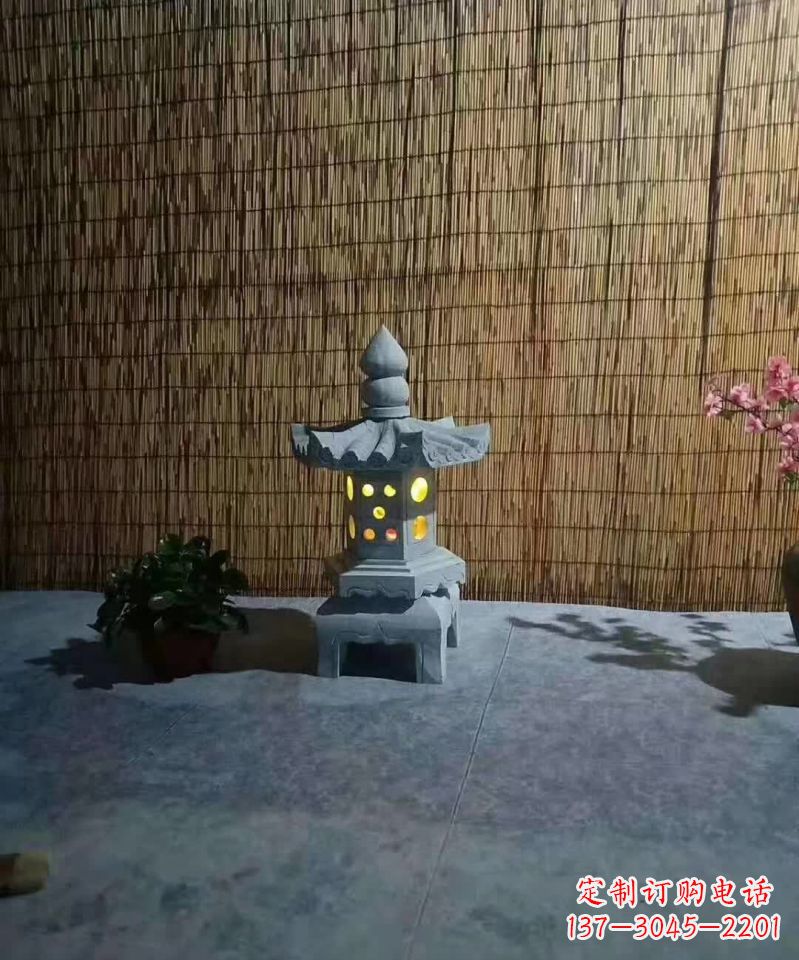 潍坊专业设计、制作酒店石灯雕塑