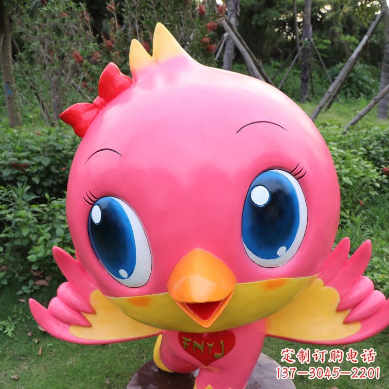 潍坊卡通动物吉祥物鸽子雕塑摆件