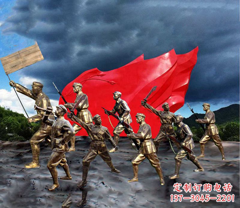 潍坊抗日红军革命人物雕塑