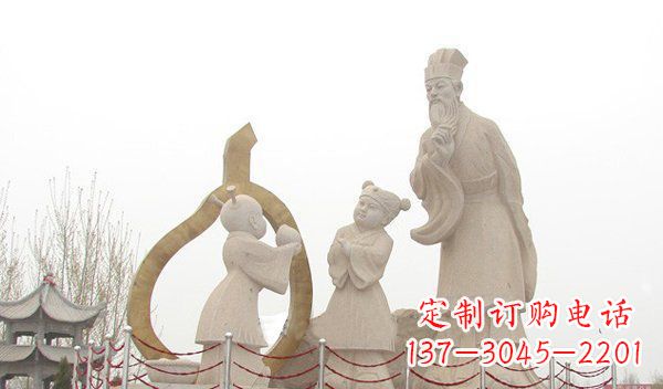 潍坊孔融让梨古代人物石雕