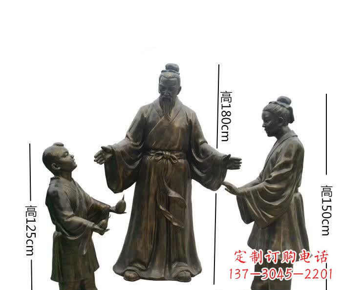 潍坊孔融让梨人物铜雕 (2)