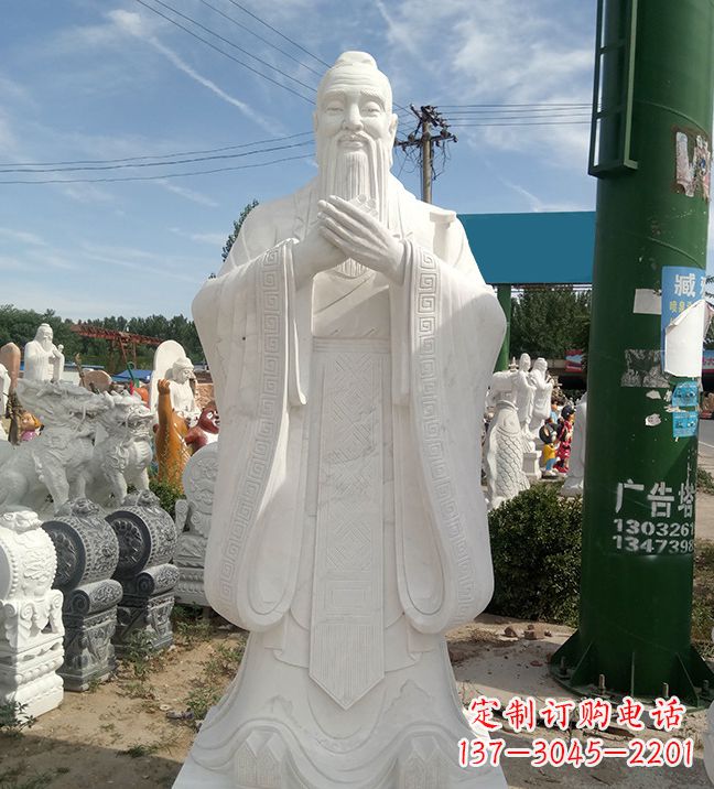 潍坊中领雕塑|传承历史文化，精致孔子不锈钢雕塑