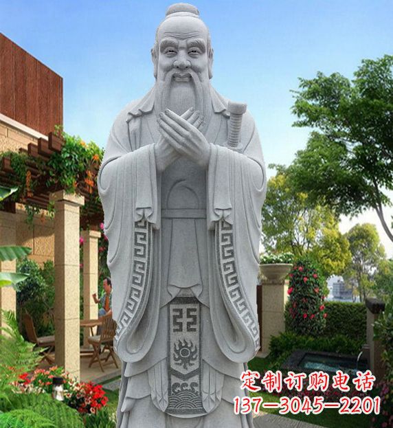 潍坊备受尊崇的孔子青铜雕塑