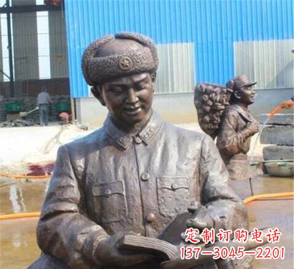 潍坊中领雕塑:雷锋名人铜雕