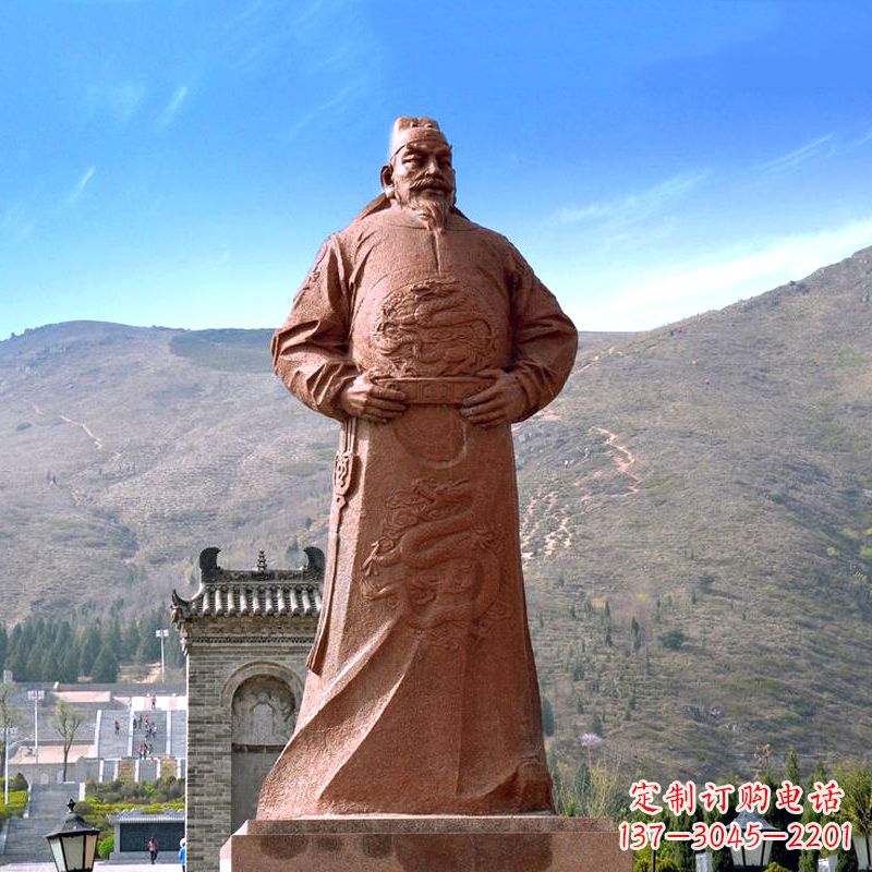 潍坊李世民砂岩石雕塑像