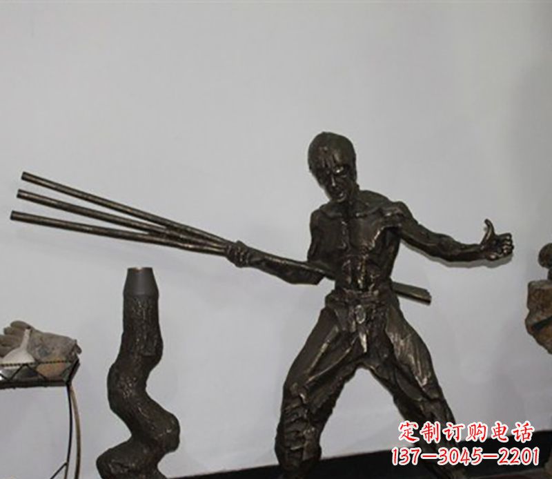 潍坊海量李小龙铜雕尽显功夫之美