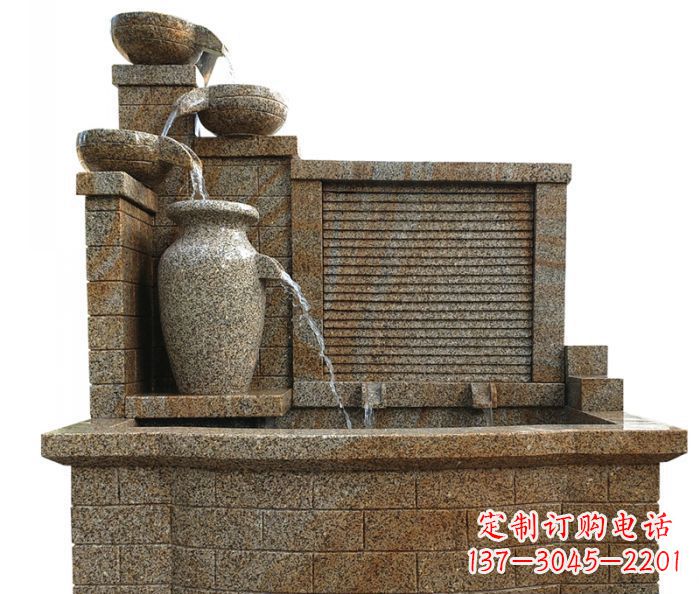 潍坊中领雕塑专业定制水槽庭院石雕摆件,它们是…