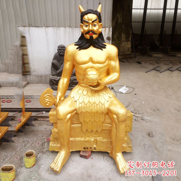 潍坊鎏金神农氏炎帝神像