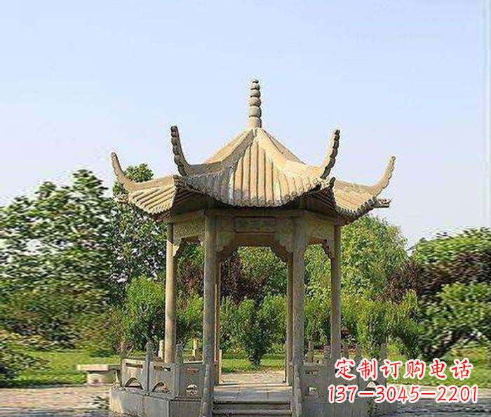 潍坊六角凉亭雕塑:精致而经典