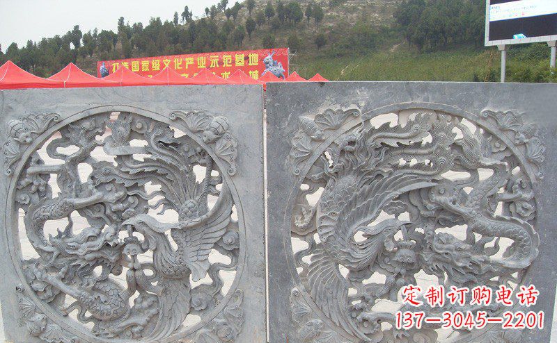 潍坊龙凤呈祥公园景观石浮雕