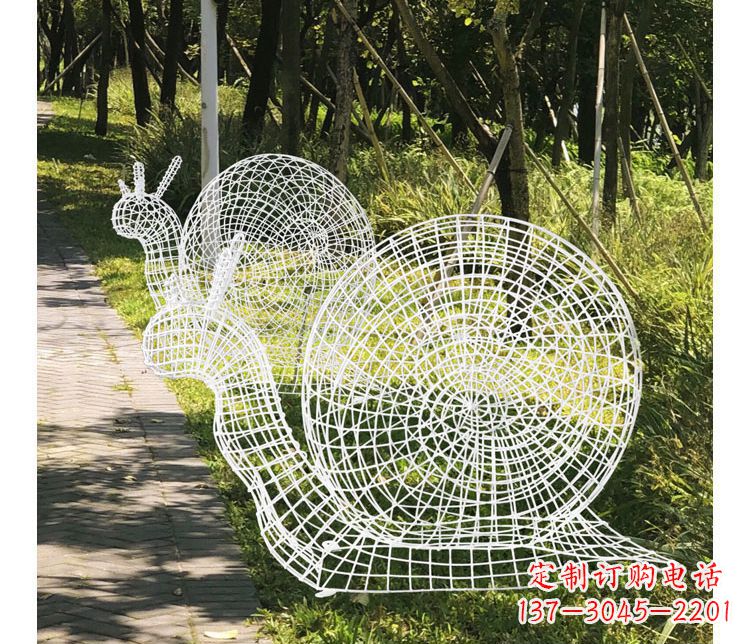 潍坊精致镂空不锈钢蜗牛雕塑